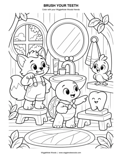 Brush Your Teeth — Coloring page 2