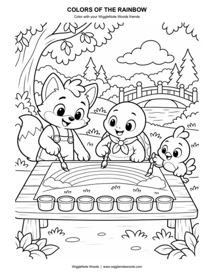 Colors of the Rainbow — Coloring page 2