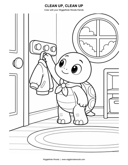 Clean Up, Clean Up — Coloring page 3