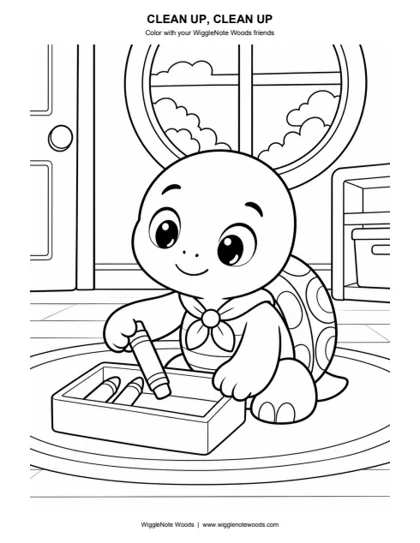 Clean Up, Clean Up — Coloring page 4