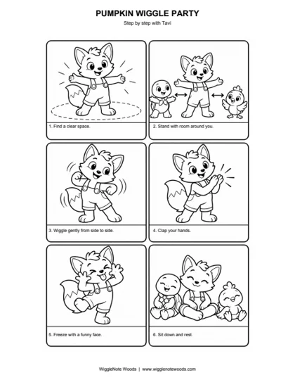 Pumpkin Wiggle Party — Step by step