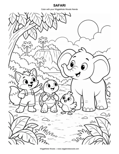 Safari — Coloring page 3