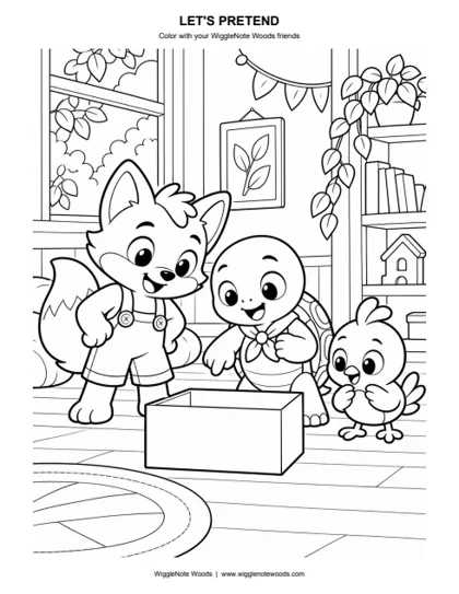 Let's Pretend — Coloring page 1